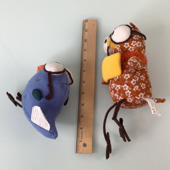 Starbucks Blue bird big eyes and reading Owl 2007 plush toys bundle - Picture 10 of 10